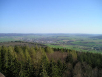 Blick auf Uslar vom Sollingturm.