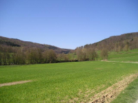 Erster Blick ins Tal des Muehlengrabens.
